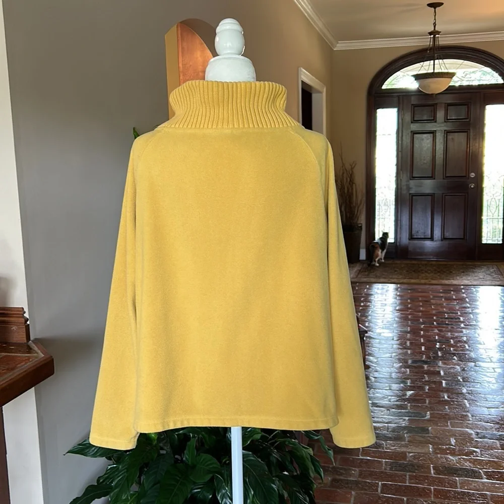 Lands' End Ribbed cowl neck fleece Jacket szL - Picture 5 of 11